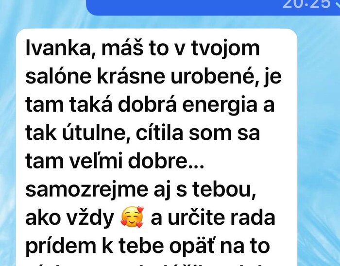 Odkaz od spokojnej klientky