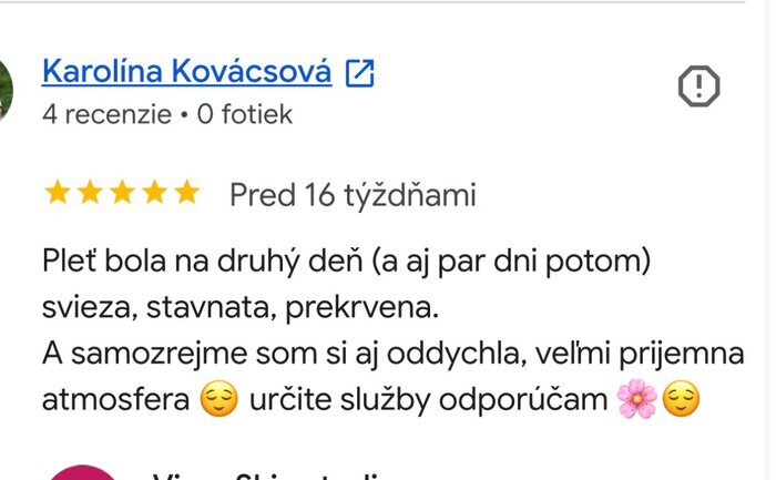 Recenzia klientky Karolína Kovácsová